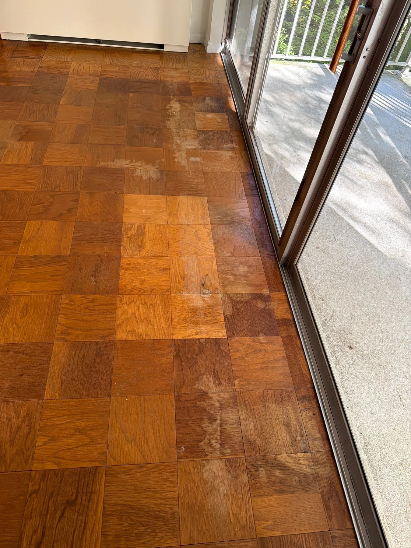 Washington, D.C. West: Parquet Backdoor – before refinishing