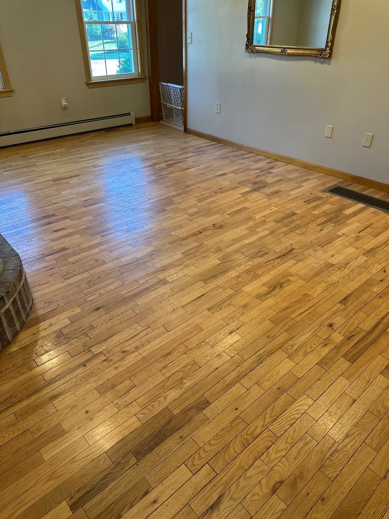 Merrimack Valley: Hearth Room – before refinishing