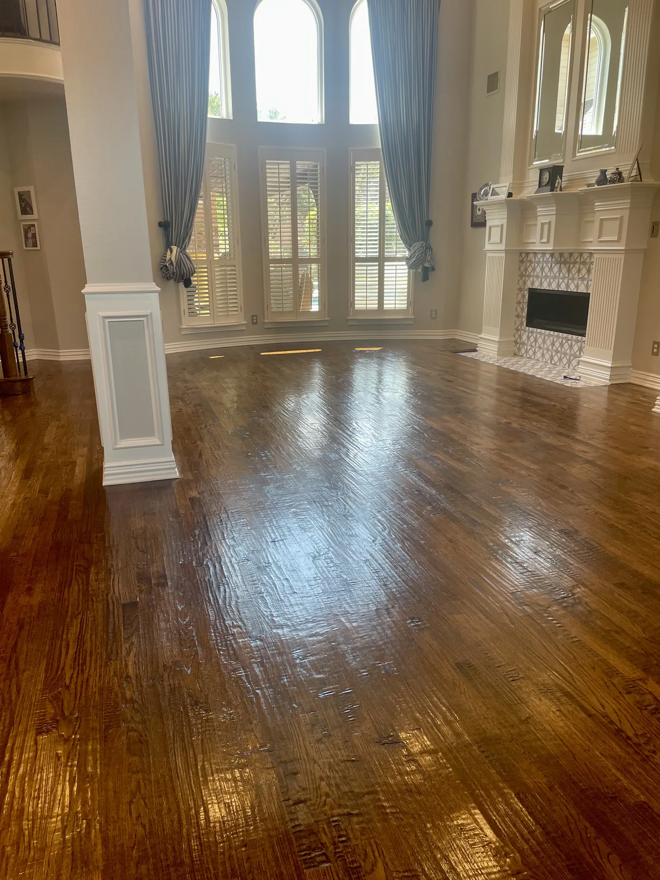 North DFW: Southlake Handscraped Hardwood – after ReCoat Revolution refinishing