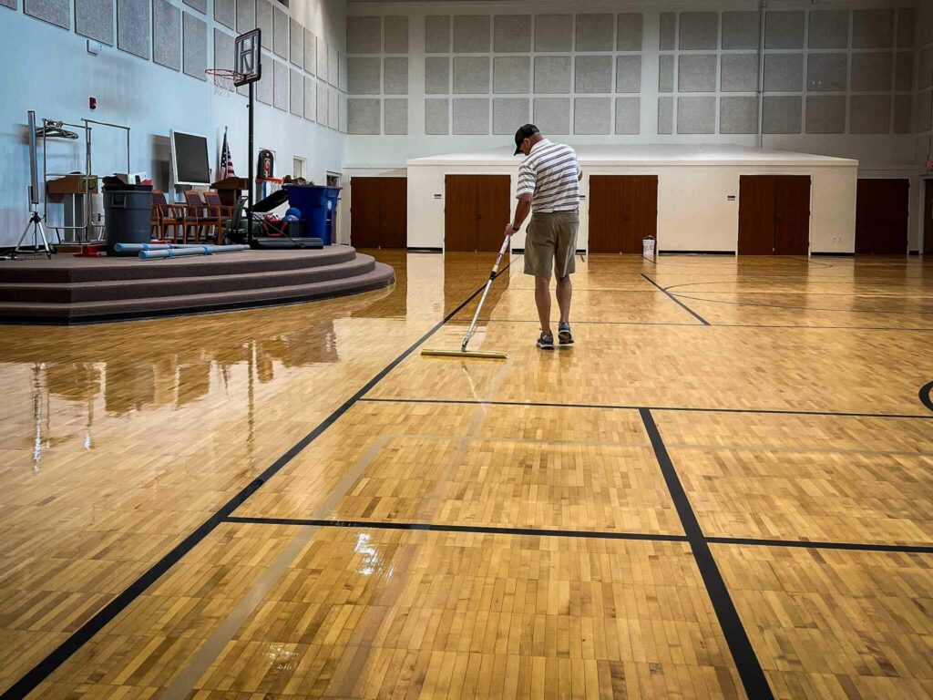 Central Institute for the Deaf floor refinished by ReCoat Revolution