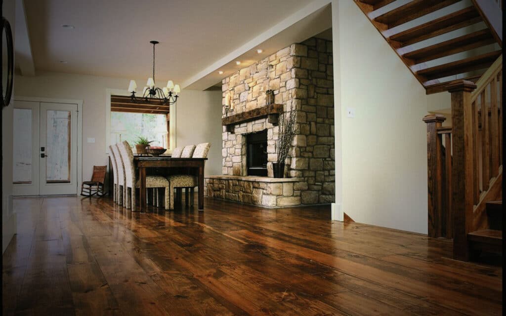 Angie Lauer's family home displaying renewed wood floors